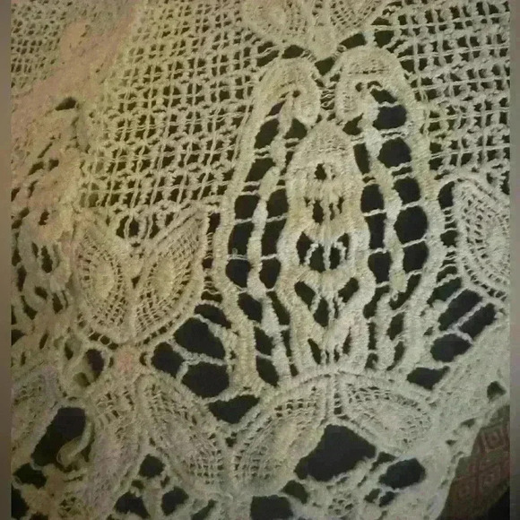 Muche Muchette Boho Crocheted Dress Or Swim Cover-Up One Size Cream EUC! - Picture 9 of 13